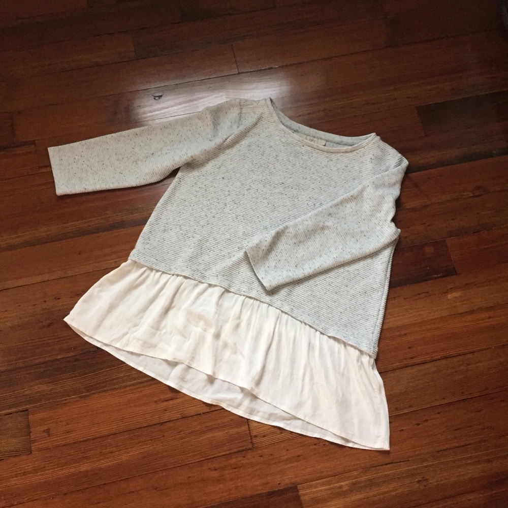 Loft Peplum Speckled Sweater Size Medium